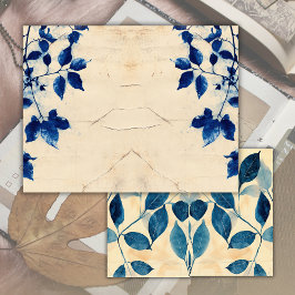 Revista de sucata vintage de folhas antigas azul f