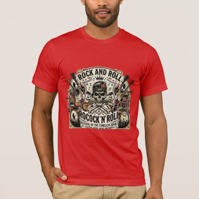 Revival do Rock & Roll | Camiseta do Skull & Strin (Frente)