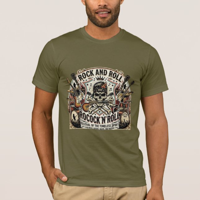 Revival do Rock & Roll | Camiseta do Skull & Strin (Frente)