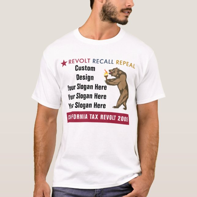 Revogação do aviso da revolta - t-shirt feito sob (Frente)