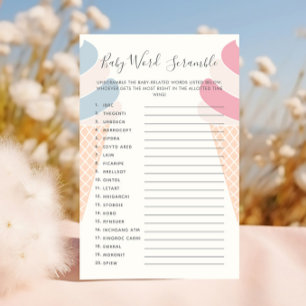 Revolução de Gênero do Sorvete do Baby Word Scramb