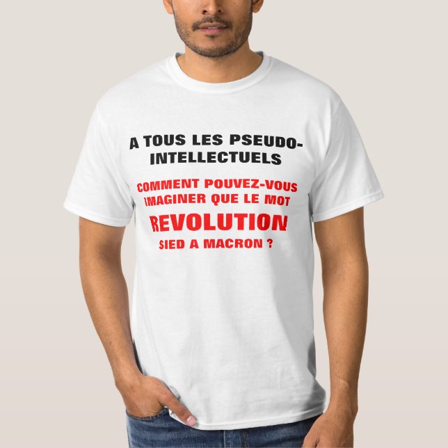 REVOLUÇÃO e MACRON? Camiseta (Frente)