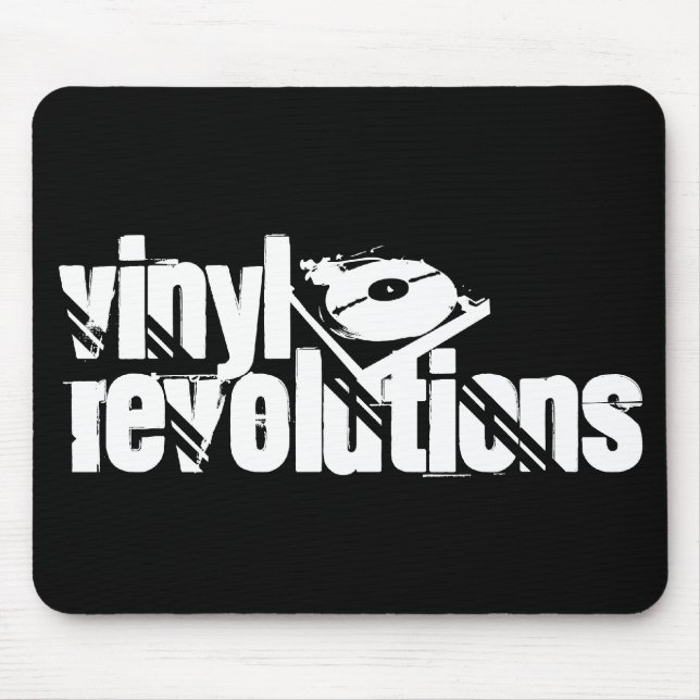 Revoluções pretas Mousepad do vinil (Frente)
