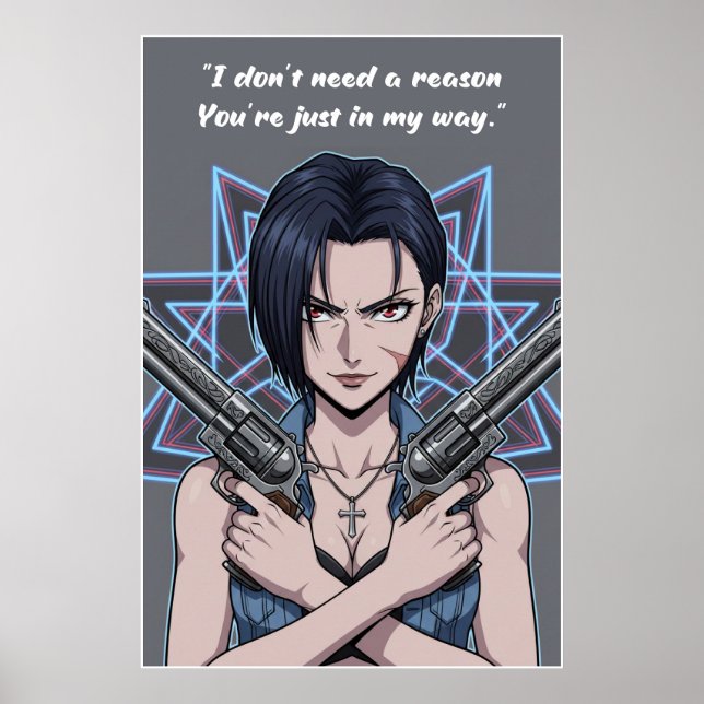 Revy – Black Lagoon Quote Poster (Frente)