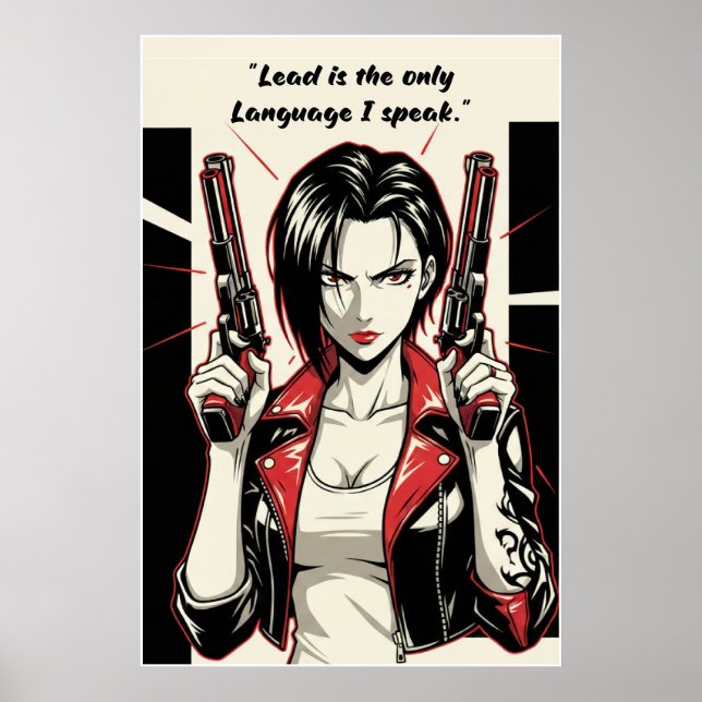 Revy – Lead Is the Only Language Quote Poster (Frente)