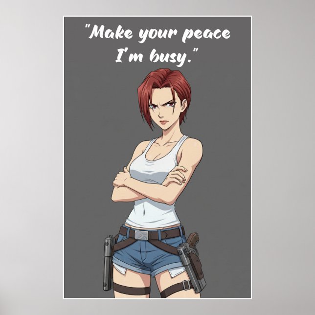Revy – Make Your Peace Quote Poster | Anime Wall (Frente)