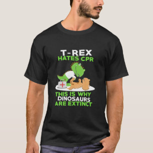 REX ENGRAÇADO ODEIA CAMISA RCP FILHA FIGURA Dinoss