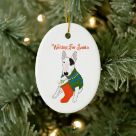 Rex Esperando pelo ornamento de Papais noeis