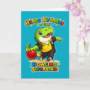 Rexy o Superastro de Boliche T-Rex Cartão de Ani