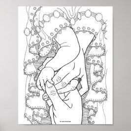 Rezando Família - impressão de arte