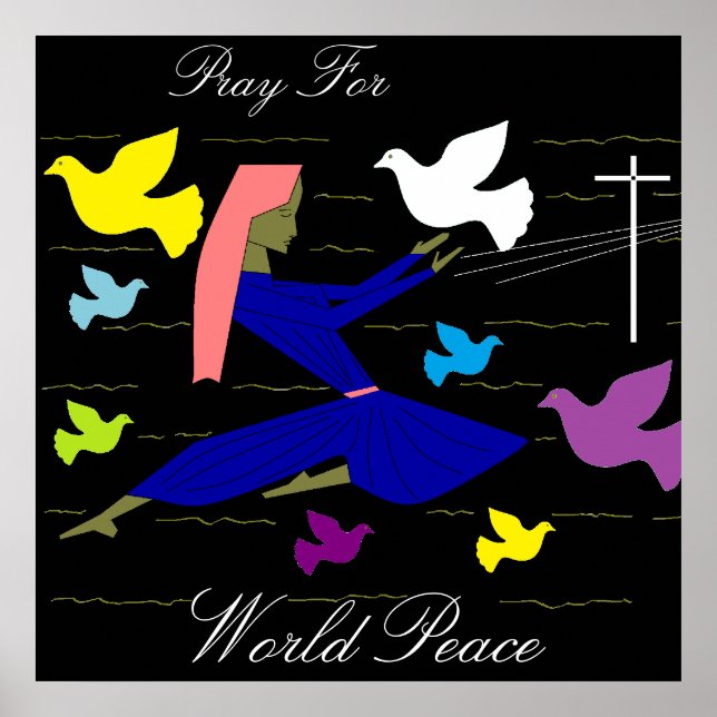 rezar pela poster de paz mundial (Frente)
