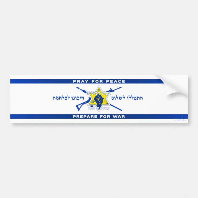 Reze Pela Paz. Prepare-Se Para A Guerra. Adesivo d (Frente)