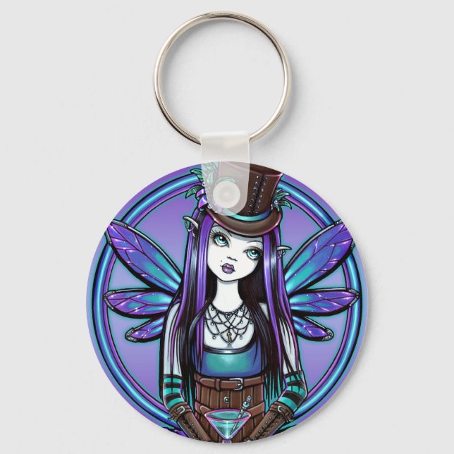 "Rhapsody" Gótica Absinthe Fairy Art Chaveiro (Frente)