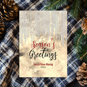 Rhinestona de ouro chico goteja Natal ano novo