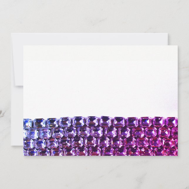 Rhinestones rosa e roxo (Frente)