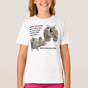 Rhino Você Conhece Roupa de Camisa Personalizada