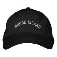Rhode Island bordado Boné ajustável preto