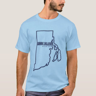 Rhode Island - Camisa T de tamanho real