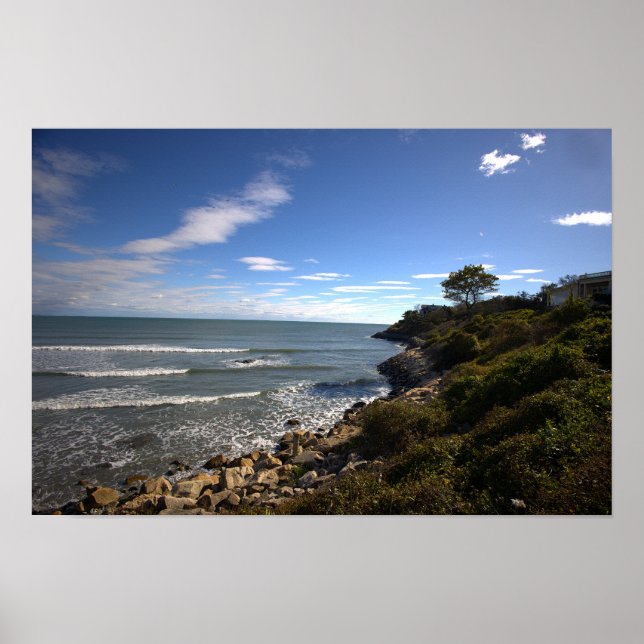 Rhode Island Cliffside Waterscape Poster (Frente)