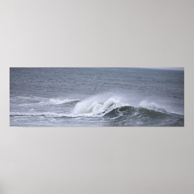 Rhode Island Ocean Waves Poster (Frente)