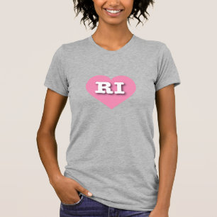 Rhode Island Pink Heart - Big Love T-Shirt