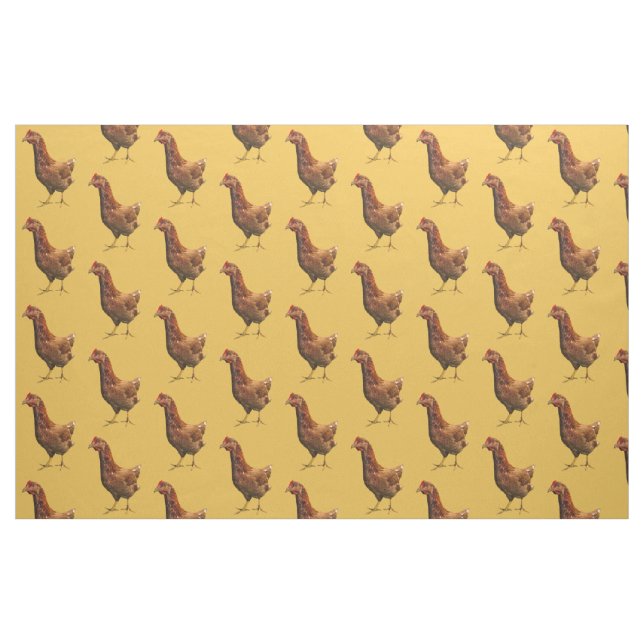 Rhode - tecido vermelho da galinha da galinha da (Fat Quarter)
