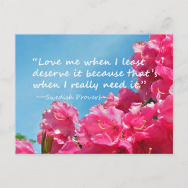 Rhododendron com Cartão Postal Sueco