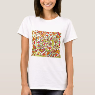 Ria a camisa de pintura de arte do Word