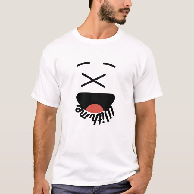 "Ria com minha camiseta - Design de ícones diverti (Frente)