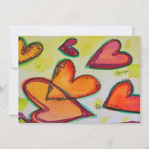 Ria Corações Voando Convites Personalizados ou Con