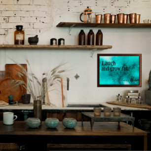 Ria e cresça Poster de cozinha engraçada e gorda