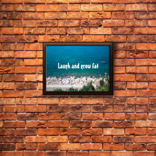 Ria e cresça poster de provérbio gordo