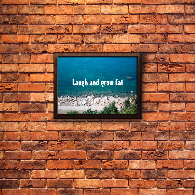 Ria e cresça poster de provérbio gordo (Criador carregado)