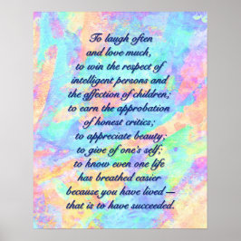 Ria muitas vezes, amo muito... Poster Impressão