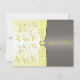 RIBBON Yellow, Cinza Placa RSVP Floral