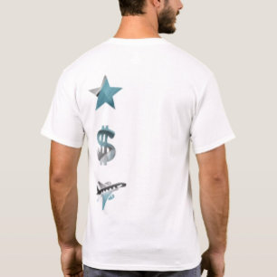 RICH Back Impressão T-Shirt Trend Abstrato Blue Oc