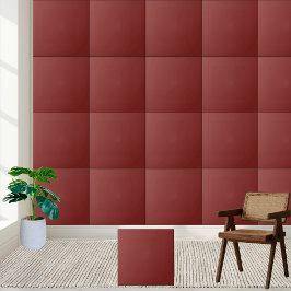 Rich Burgundy Solid Color Azulejo cerâmico
