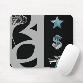 RICH Mousepad Tendência Arte Abstrata Oceano Azul