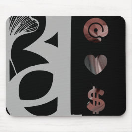 RICH Mousepad Trend Abstrato Art Black Powdery