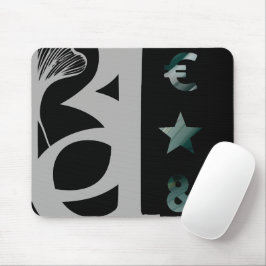 RICH Mousepad Trend Abstrato Art Black White Green