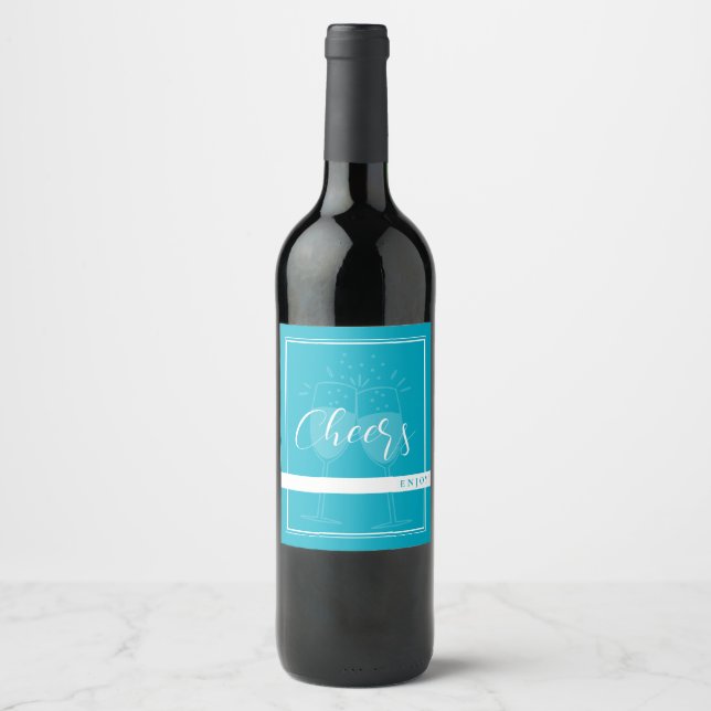 Rich Sky Blue Etiqueta de Vinho (Frente)