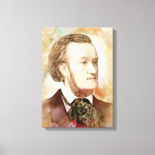 Richard Wagner sobre Canvas - Estilo de Aquarela