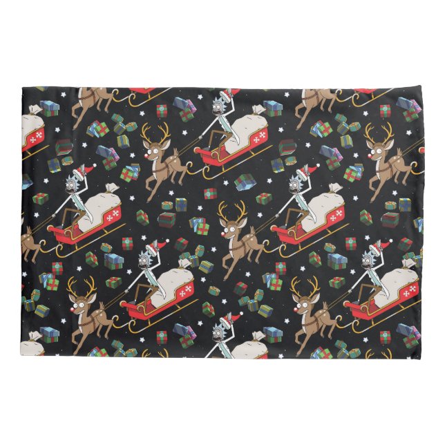 Rick e Morty | Reindeer de Natal — Padrão de Leigh (Verso)