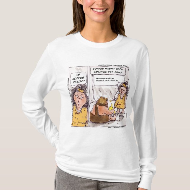 Rick London Café Pré-Histórico Camiseta Divertida  (Frente)