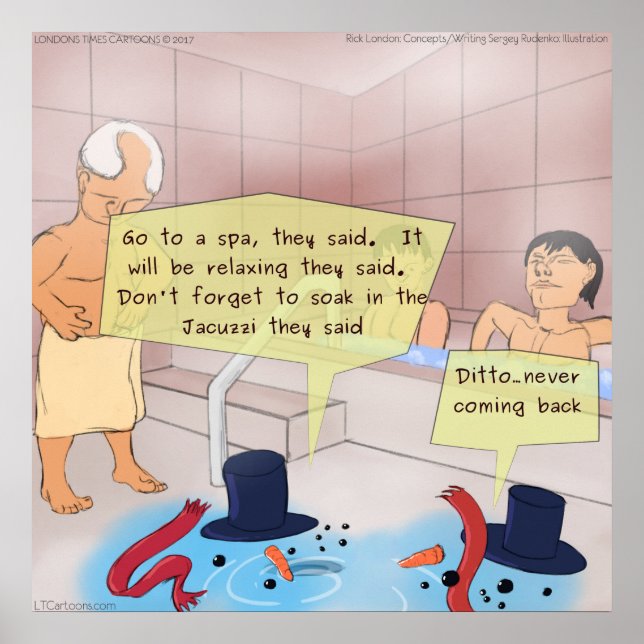 Rick London Comic Snowman Engraçado Poster (Frente)