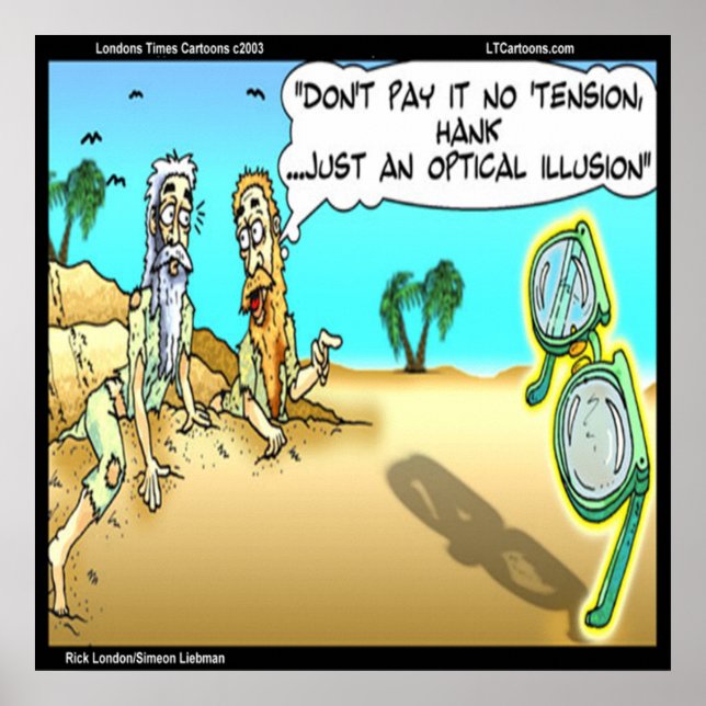 Rick Óptico Engraçado do Poster London Illusion Op (Frente)