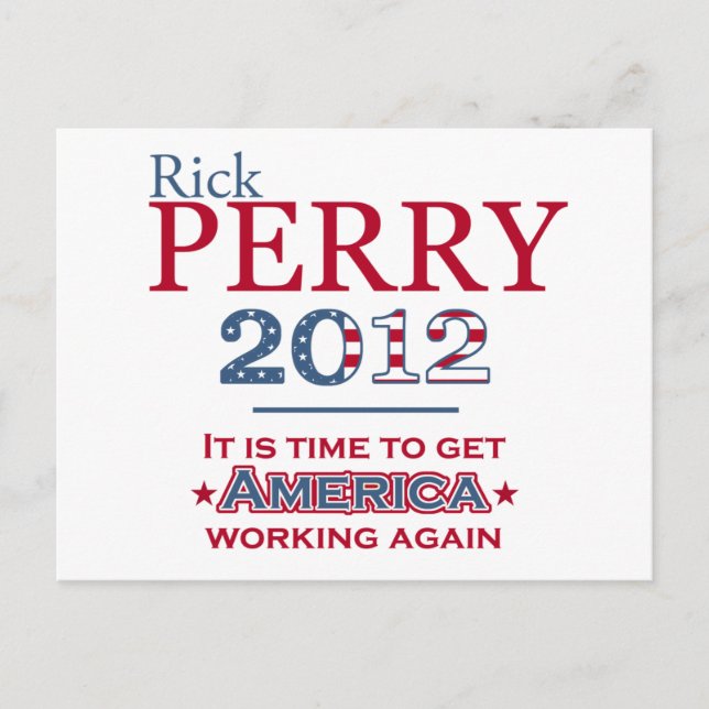 Rick Perry 2012 para cartão de posto presidencial (Frente)