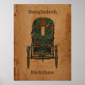 Rickshaw Bangladesh poster vintage