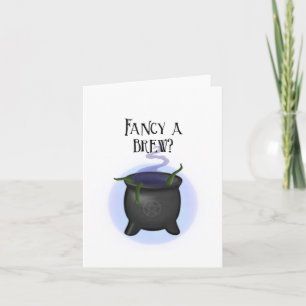 Rico a Brew? Cartão Witchy