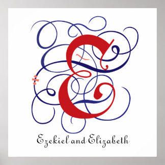 Rico Bonés Góticos - Letra E, Poster PNG 300dpi